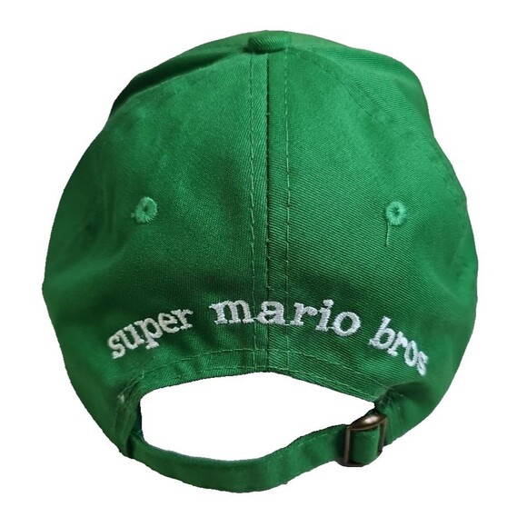Mario Bros Luigi Hat Green One Size Buckle Adjustable New - Picture 2 of 6